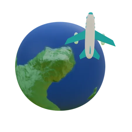 International Flight  3D Icon