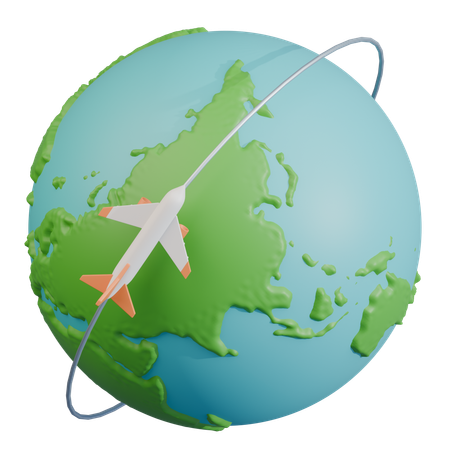 International Flight  3D Icon