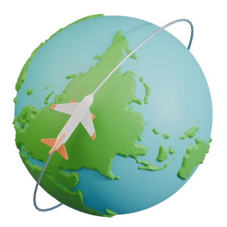 International Flight  3D Icon