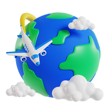 International Flight  3D Icon