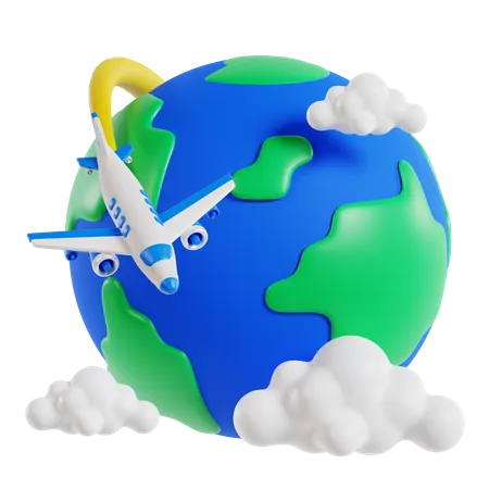 International Flight  3D Icon