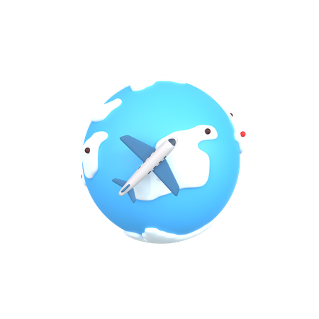 International Flight  3D Icon