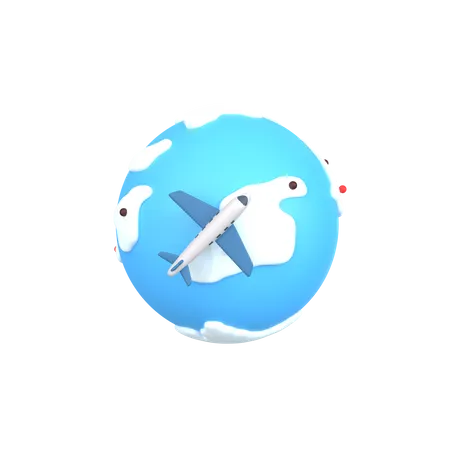 International Flight  3D Icon