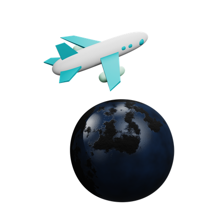 International Flight  3D Icon