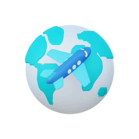 International Flight  3D Icon