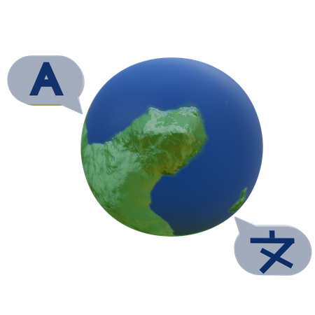 International Language  3D Icon
