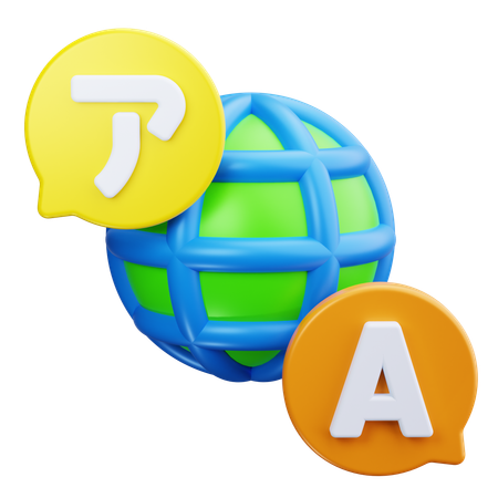 International Language  3D Icon