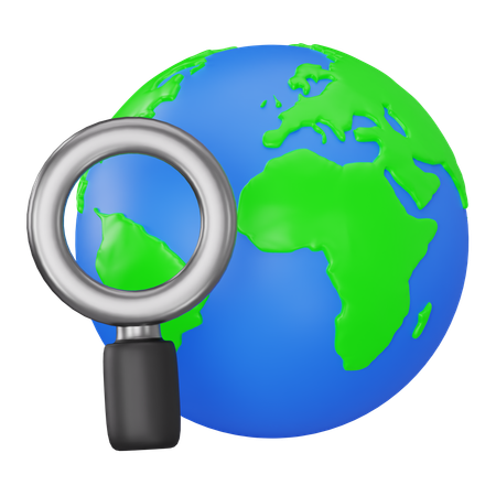 International Search  3D Icon