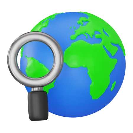 International Search  3D Icon