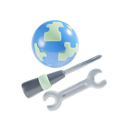 International Service  3D Icon