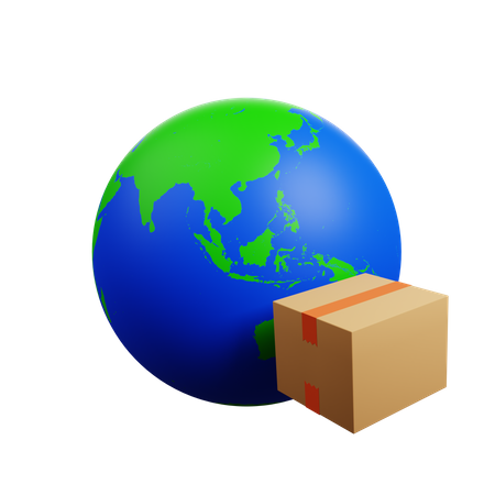 International shipping 3D Illustration