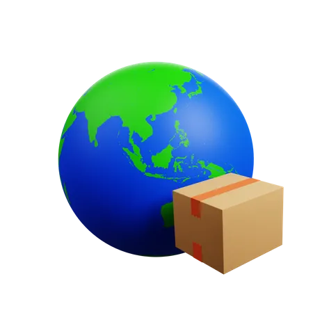 International shipping 3D Illustration