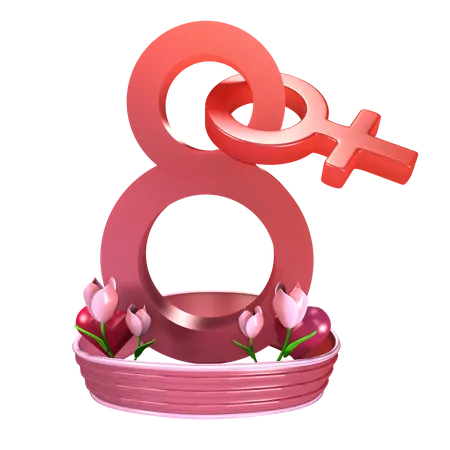 International Women's  3D Icon
