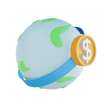 Internationale Währung  3D Illustration