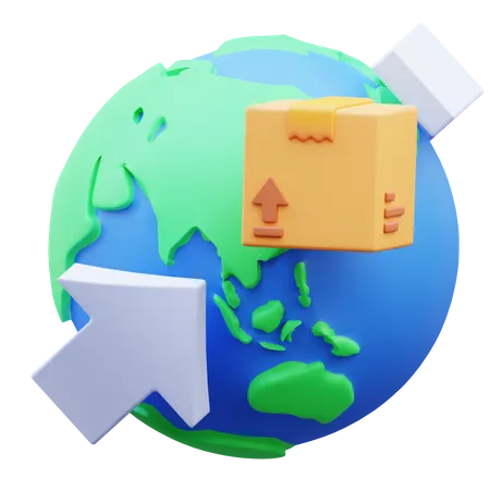 Internationales Versenden  3D Icon