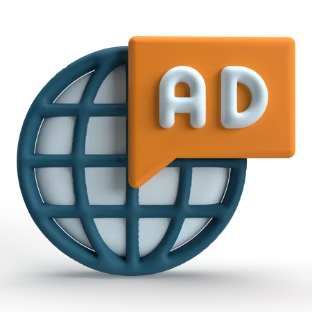 Internet Ad  3D Icon