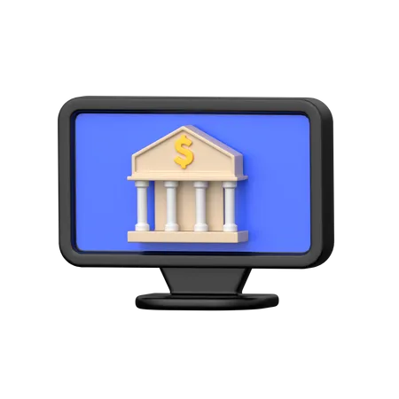 Internet Banking 3 D Icon Symbolizes Online Financial Services Featuring Dynamic Elements In A Three Dimensional Representation Of Digital Banking Interactions 3D Icon