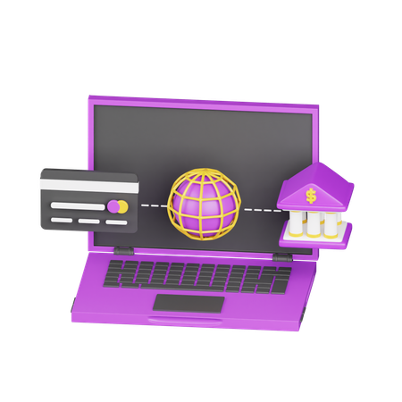 ネットバンク  3D Icon