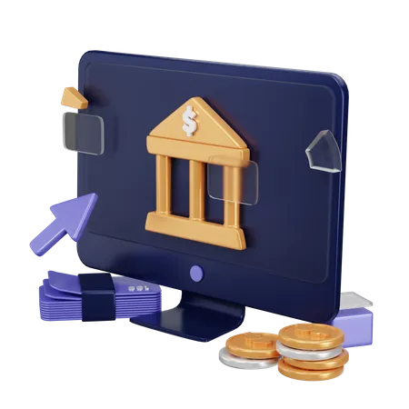 Internet Banking  3D Icon