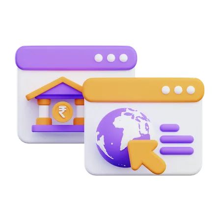 Internet Banking  3D Icon