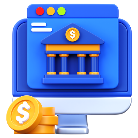 Internet Banking  3D Icon