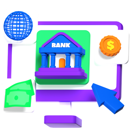 Internet Banking  3D Icon