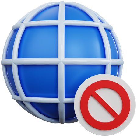 Internet Banned  3D Icon