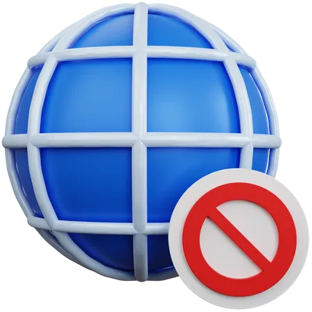 Internet Banned  3D Icon