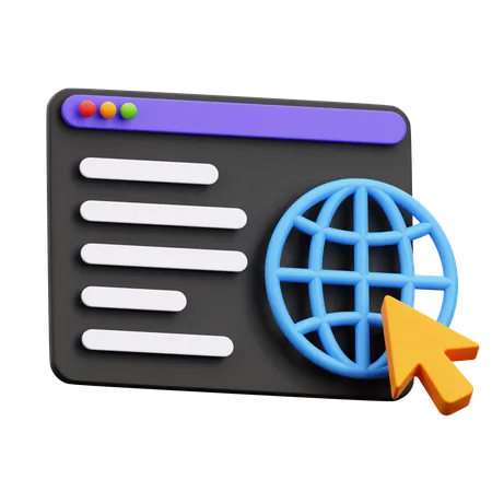 Internet Browse 3D Icon