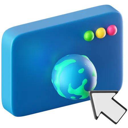 Internet Browser  3D Icon