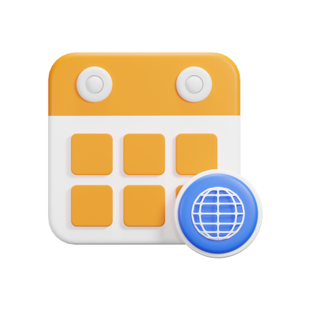 Internet Calendar  3D Icon