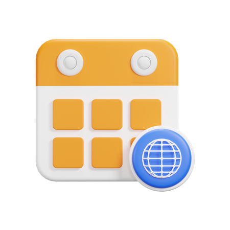 Internet Calendar  3D Icon