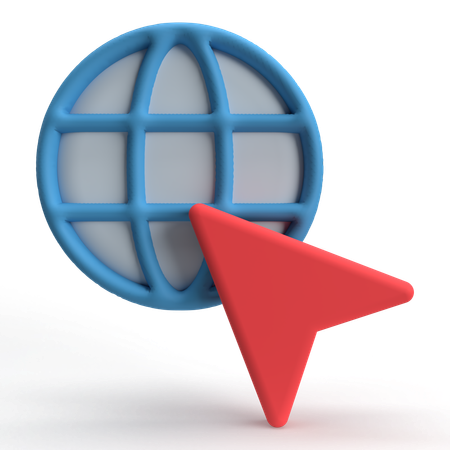 Internet Click  3D Icon