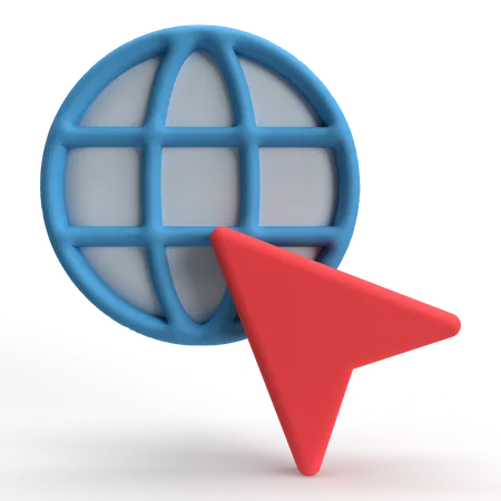 Internet Click  3D Icon