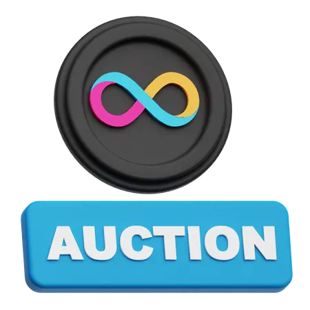 Internet Computer Auction  3D Icon