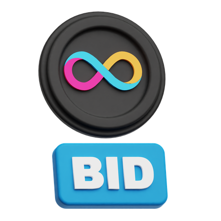 Internet Computer Bid  3D Icon