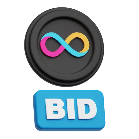 Internet Computer Bid  3D Icon