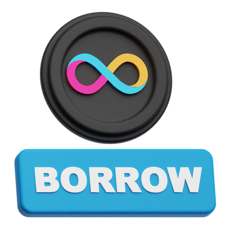 Internet Computer Borrow  3D Icon