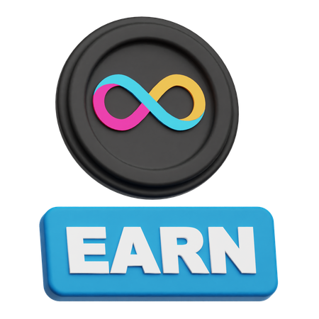 Internet Computer Earn  3D Icon