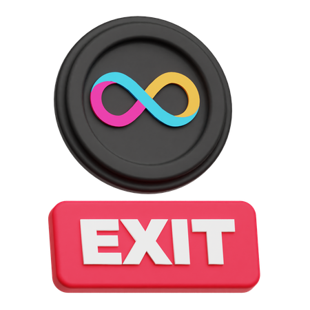 Internet Computer Exit  3D Icon