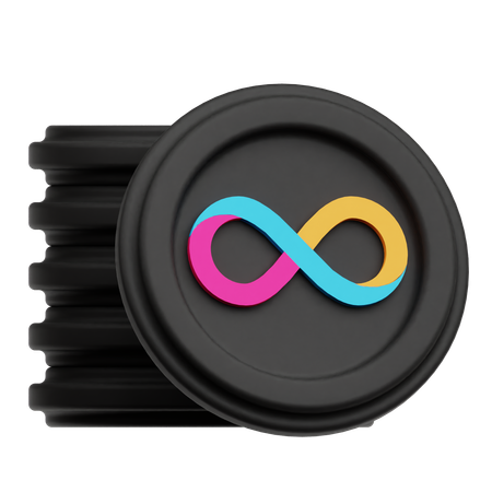 Internet-Computer-Münzen  3D Icon