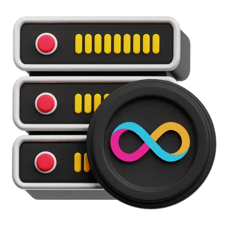 インターネットコンピュータサーバー  3D Icon