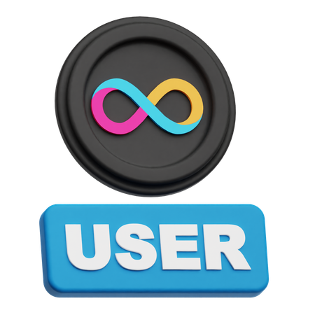 Internet Computer User  3D Icon