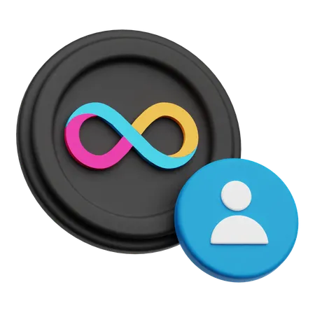 Internet Computer User  3D Icon