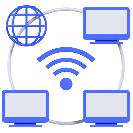 Internet Connection  3D Illustration