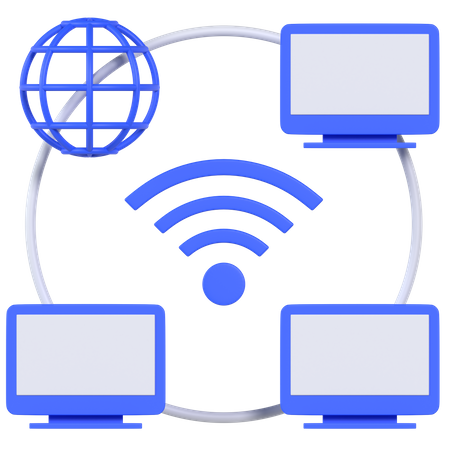 Internet Connection 3D Illustration