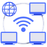 internet connection 3d logo