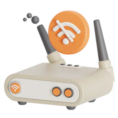 Internet connection error  3D Icon