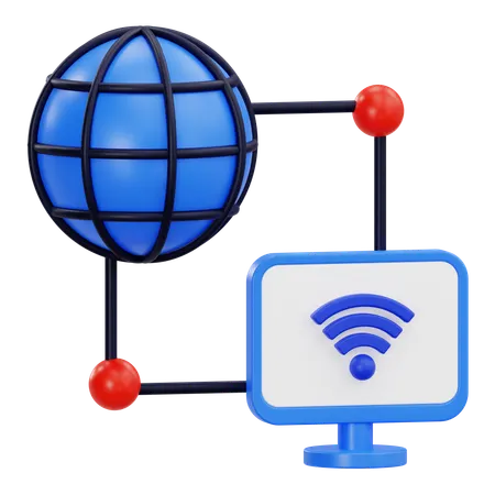 Internet connectivity  3D Icon