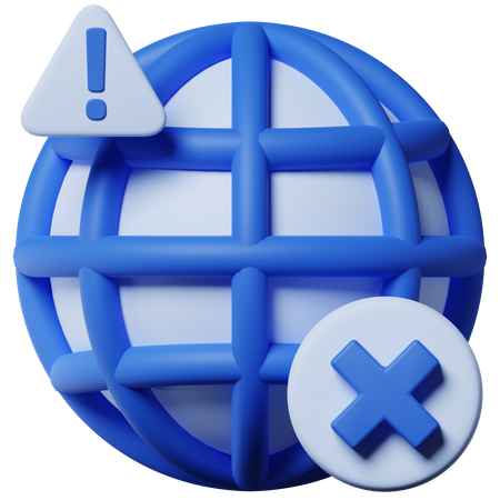 Internet desconectada  3D Icon